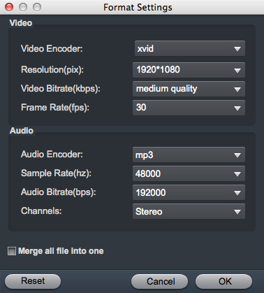 MXF to Pinnacle Studio 25 Converter - Settings