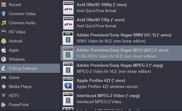 Convert Canon XA50 4K videos to Premiere Pro supported format