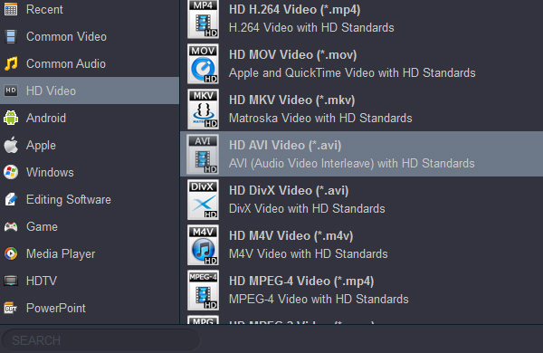 Convert MXF to AVI for Windows Media Player