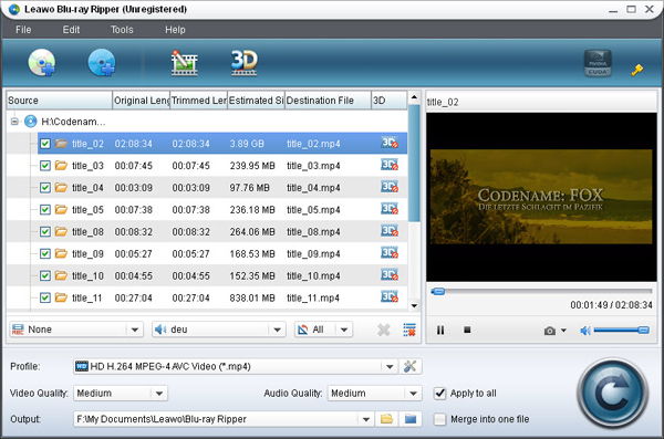 Leawo Blu-ray Ripper-best Blu-ray ripping software